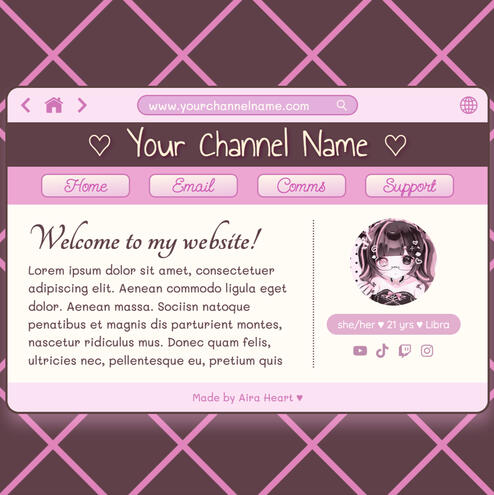Neapolitan Internet Princess Carrd Template