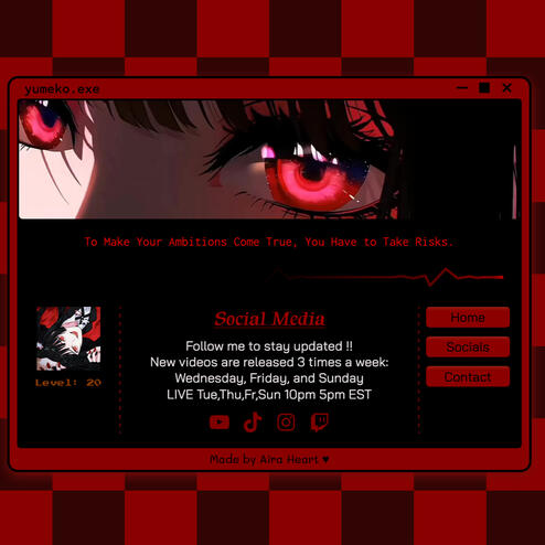 Game Over Kakegurui Yumeko Carrd Template