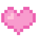 Kawaii Pink Heart Pixel Icon Kawaii Pink Heart Pixel Icon
